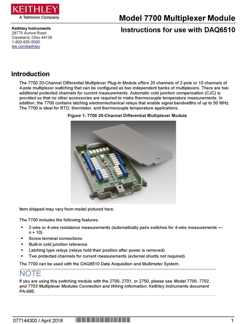 Tektronix KEITHLEY 7700 Instructions for use