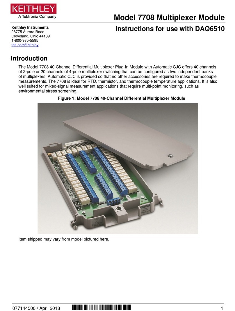 Tektronix KEITHLEY 7708 User manual