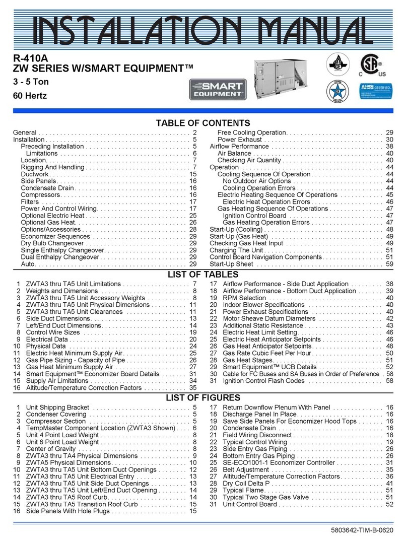York ZWTA3 User manual
