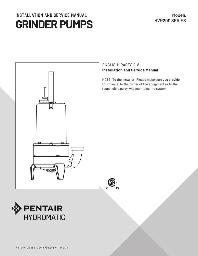 Pentair Hydromatic HVR200 Series Manual