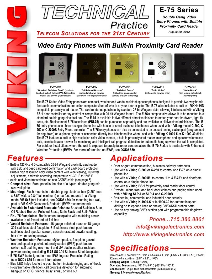 Viking E-75-BN Instructions for use