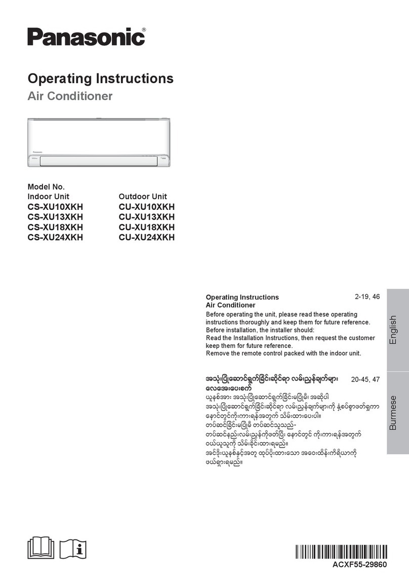 Panasonic CS-XU10XKH operating instructions