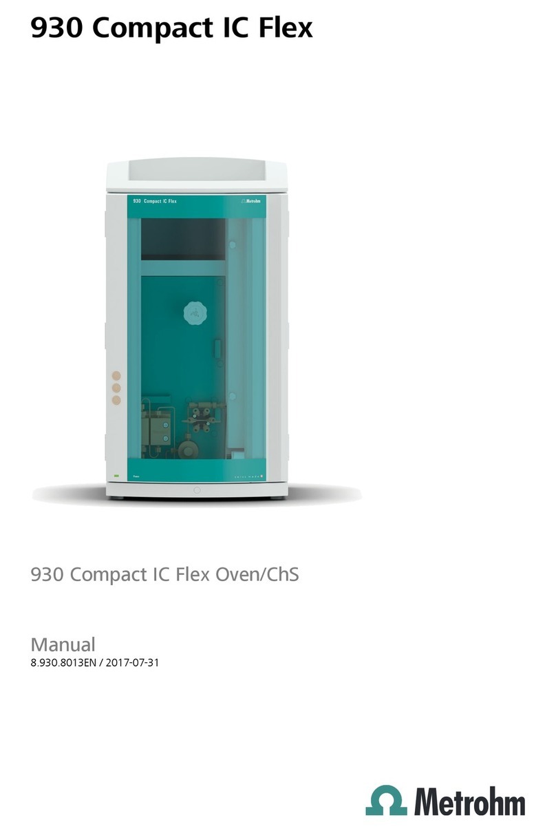 Metrohm 930 Compact IC Flex Oven/ChS manual