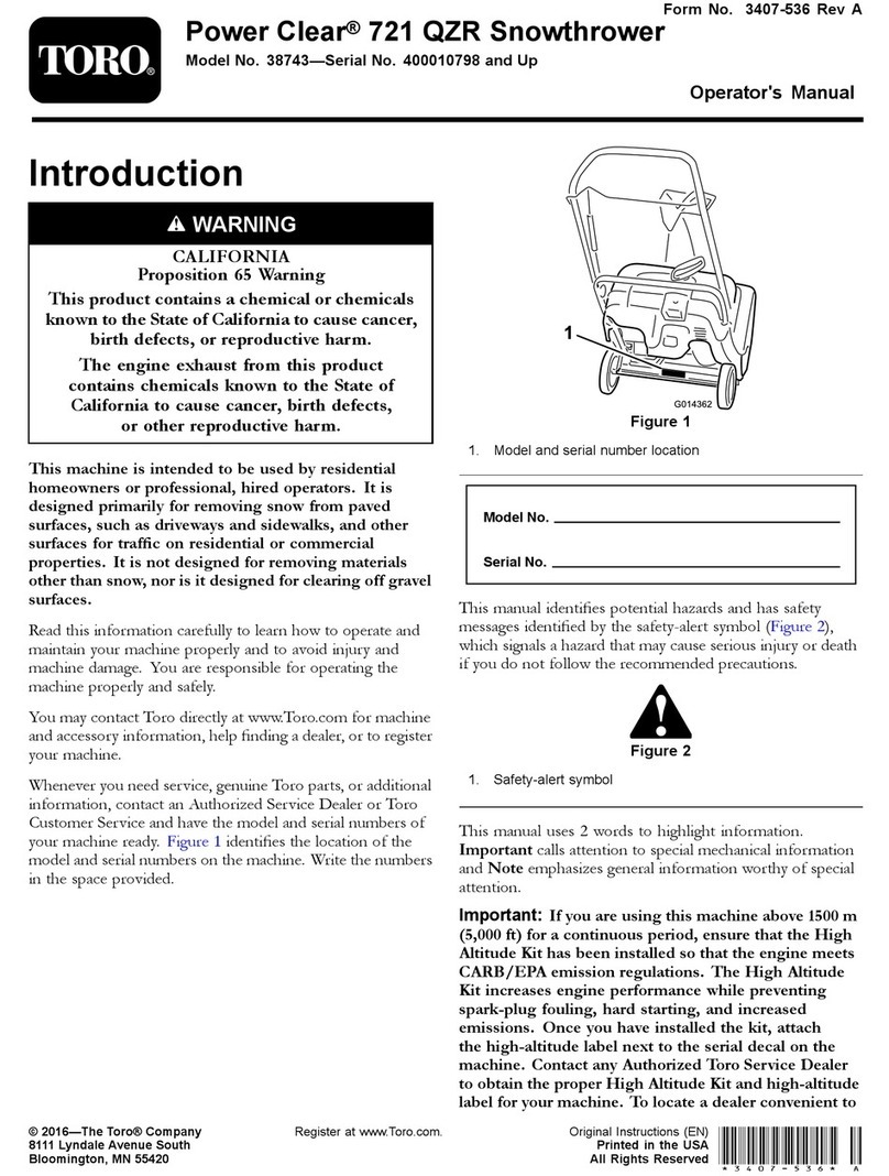 Toro Power Clear 721 QZR User manual