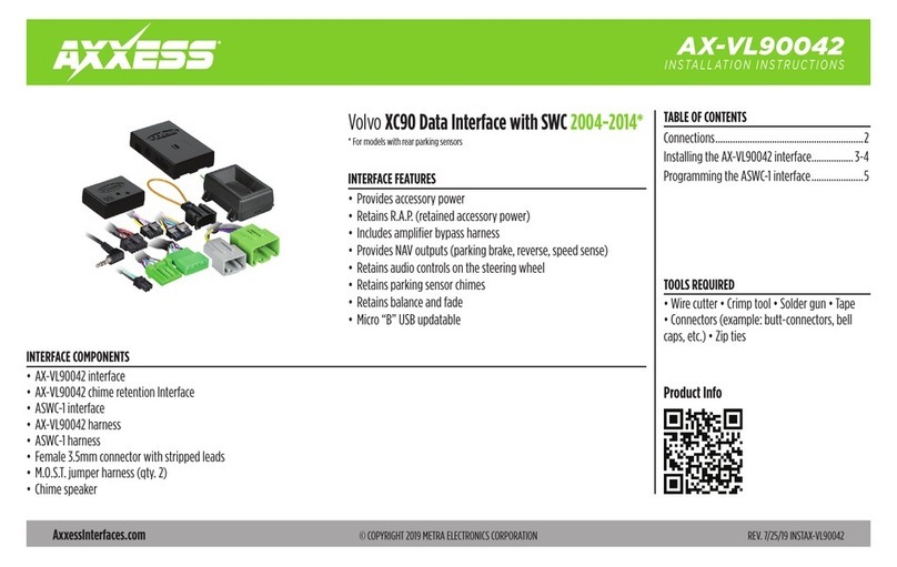 Axxess AX-VL90042 User manual Axxess AX-VL90042 User manual