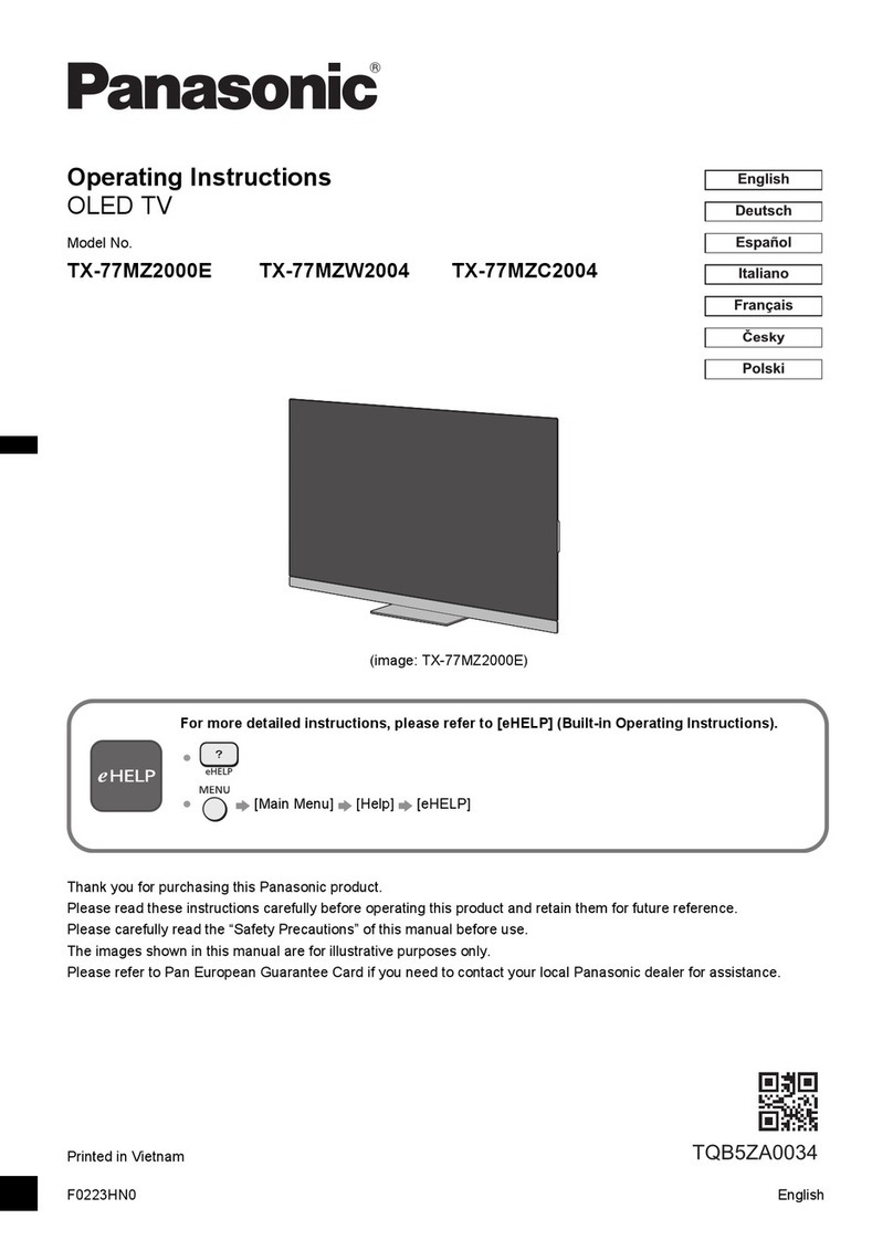 Panasonic TX-77MZ2000E operating instructions