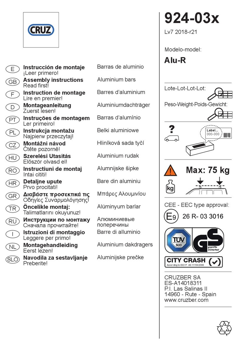 Cruz Alu-R 108 User manual
