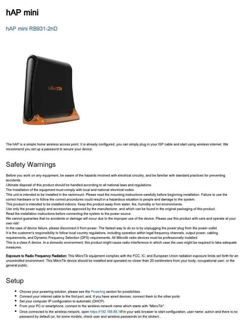 MikroTik hAP mini User manual MikroTik hAP mini User manual
