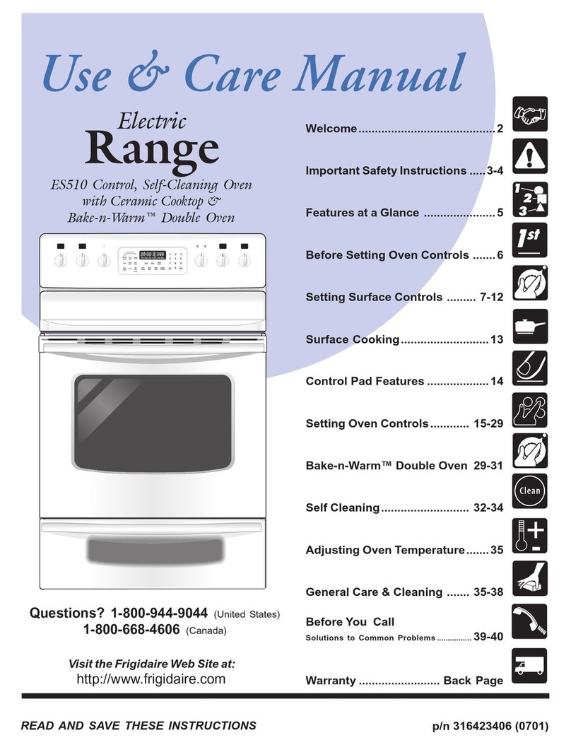 Frigidaire CPLEFMZ9GC Use & care manual