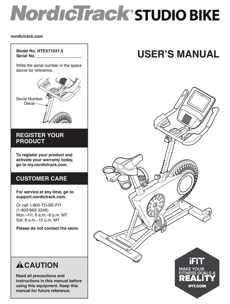 NordicTrack STUDIO BIKE user manual NordicTrack STUDIO BIKE user manual