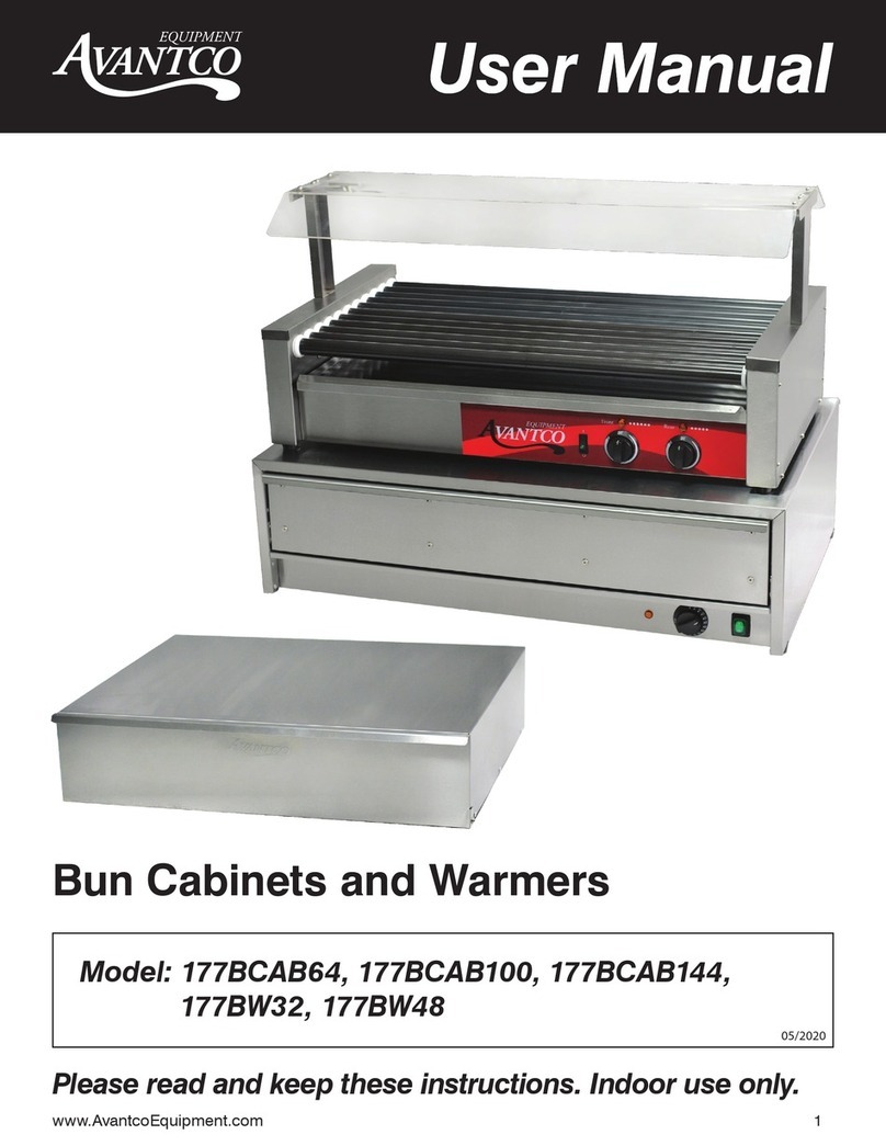Avantco Equipment 177BCAB64 user manual
