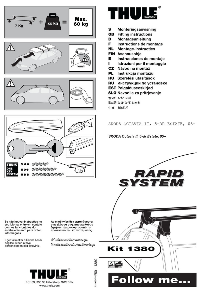 Thule Kit 1380 User manual Thule Kit 1380 User manual