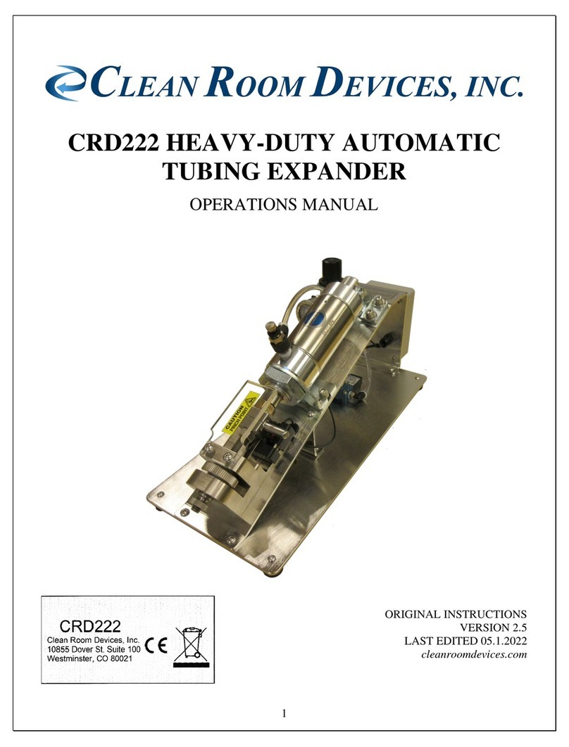 CLEAN ROOM DEVICES CRD222 User manual