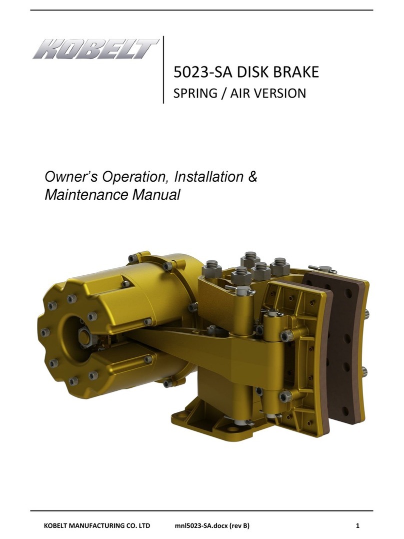 Kobelt 5023-SA Owner's Operation, Installation & Maintenance Manual