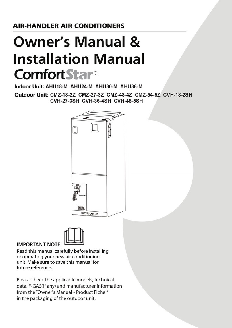 Comfort Star AHU18-M Repair manual
