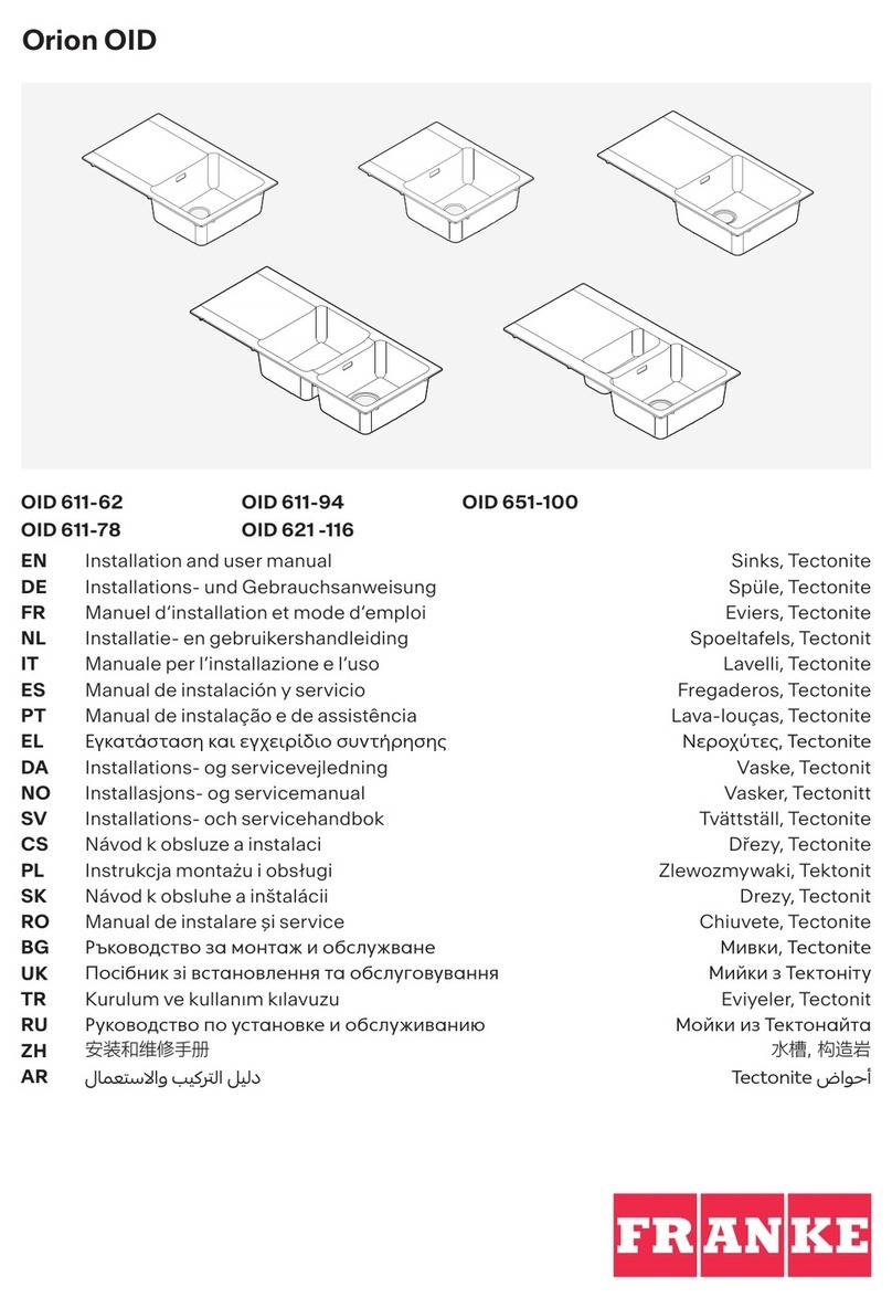 Franke Orion OID 621 -116 User manual