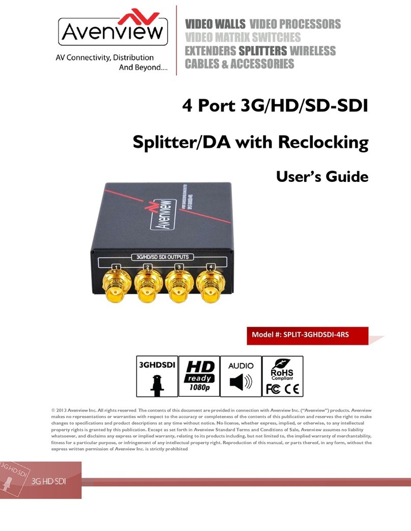Avenview SPLIT-3GHDSDI-4RS user guide
