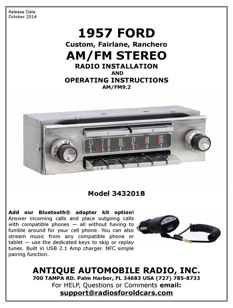 Antique Automobile Radio 343201B User manual