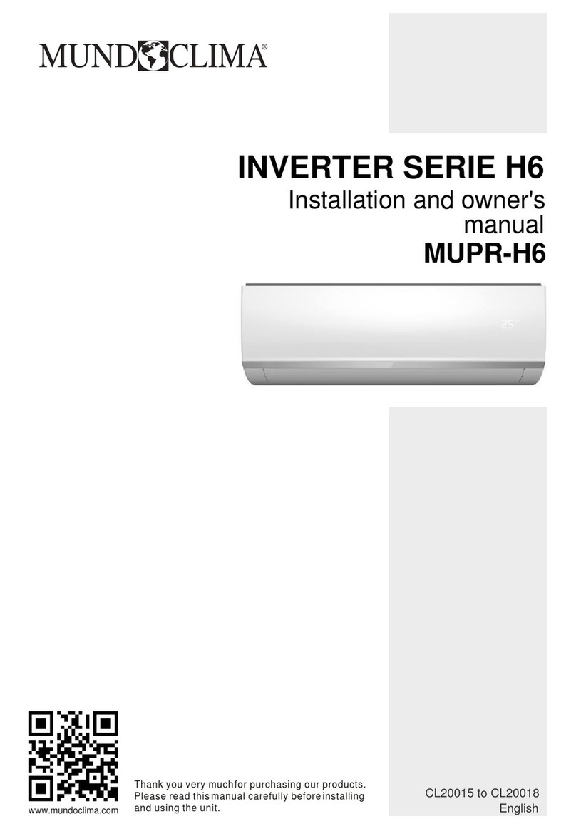 mundoclima MUPR-H6 Installation instructions mundoclima MUPR-H6 Installation instructions
