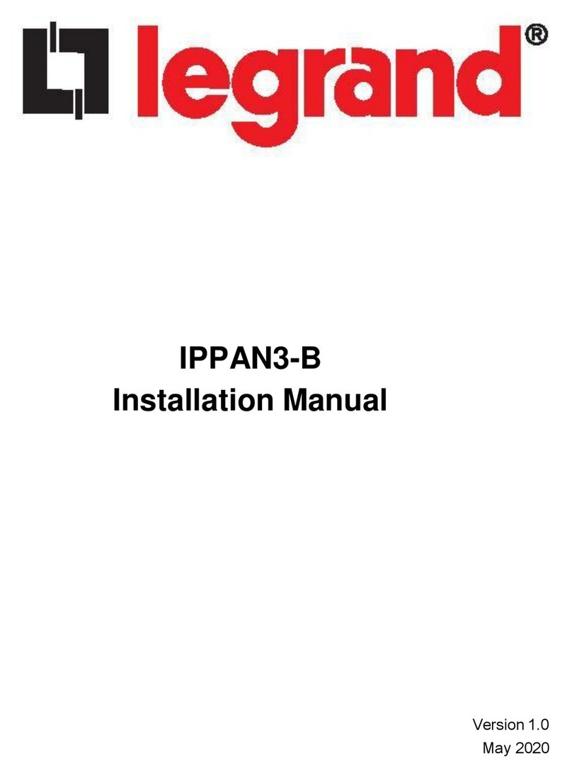 LEGRAND Wattstopper IPPAN3-B installation manual