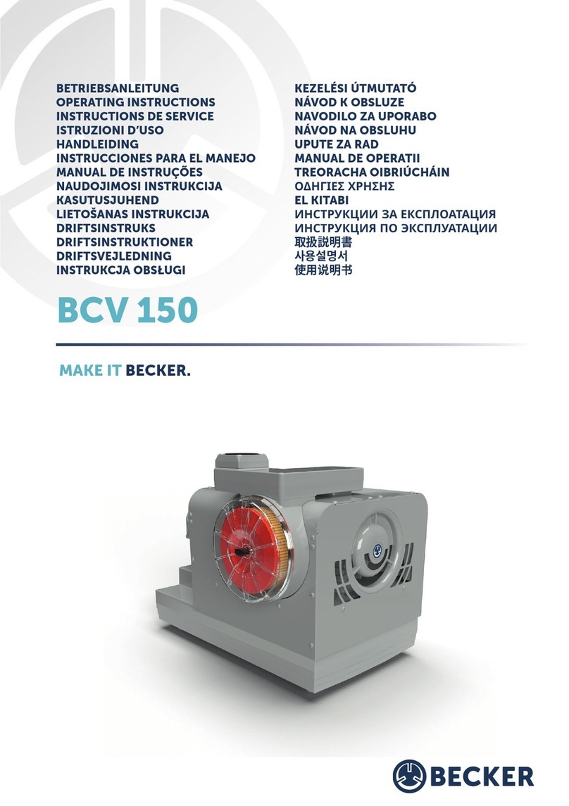 Becker BCV 150 operating instructions