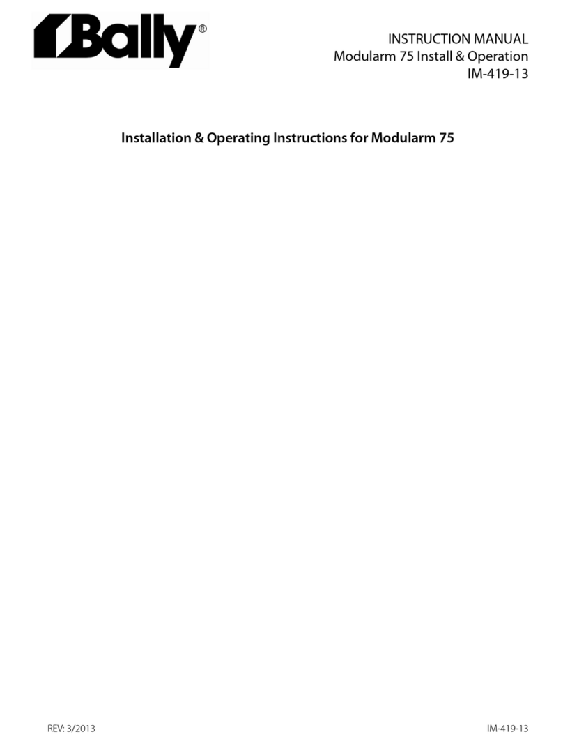 Bally Modularm 75 Installation & operating instructions