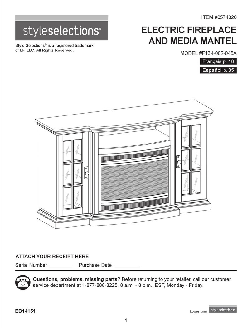 Style selections F13-I-002-045A User manual Style selections F13-I-002-045A User manual