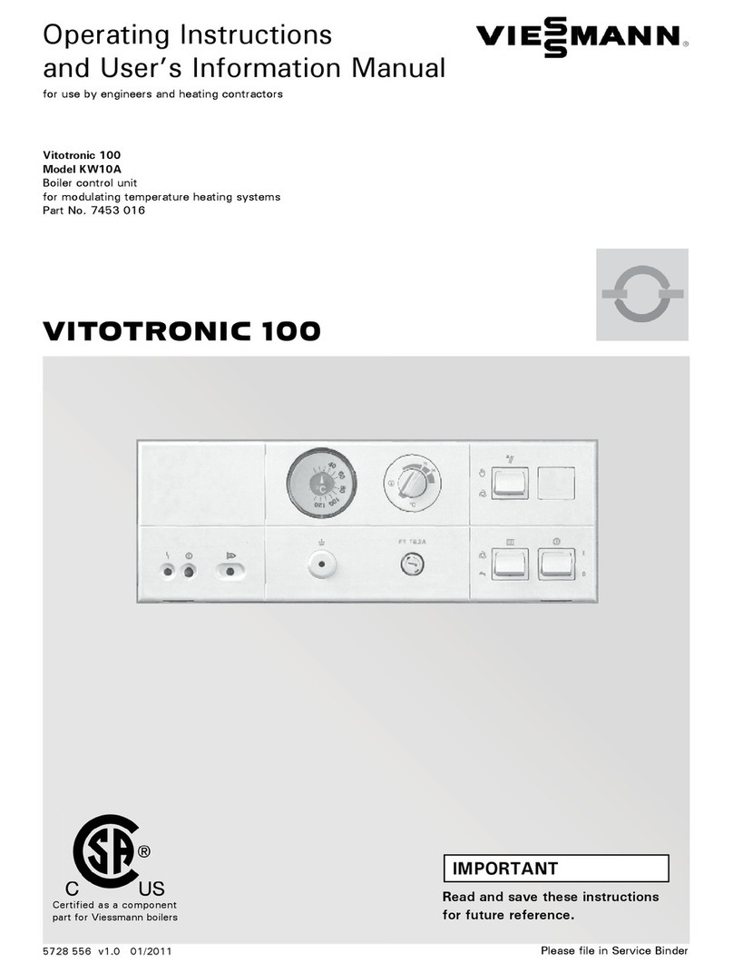 Viessmann KW10A Operating instructions and user's information manual Viessmann KW10A Operating instructions and user's information manual