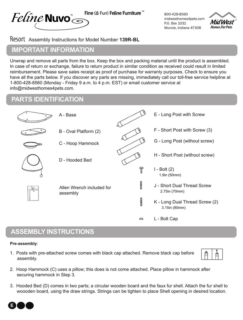 Midwest Feline Nuvo 139R-BL User manual