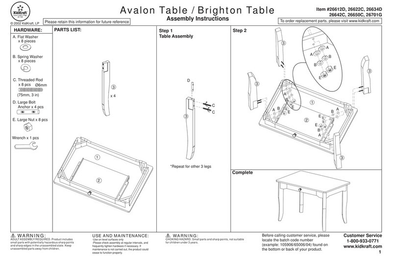 KidKraft Avalon 26622C User manual