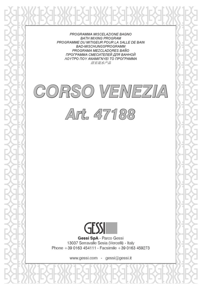 Gessi CORSO VENEZIA 47188 Troubleshooting guide