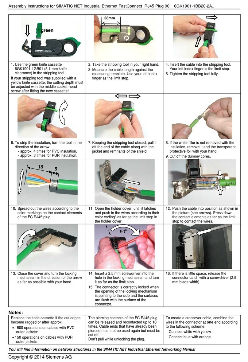 Siemens FastConnect RJ45 Plug 90 Assembly instructions