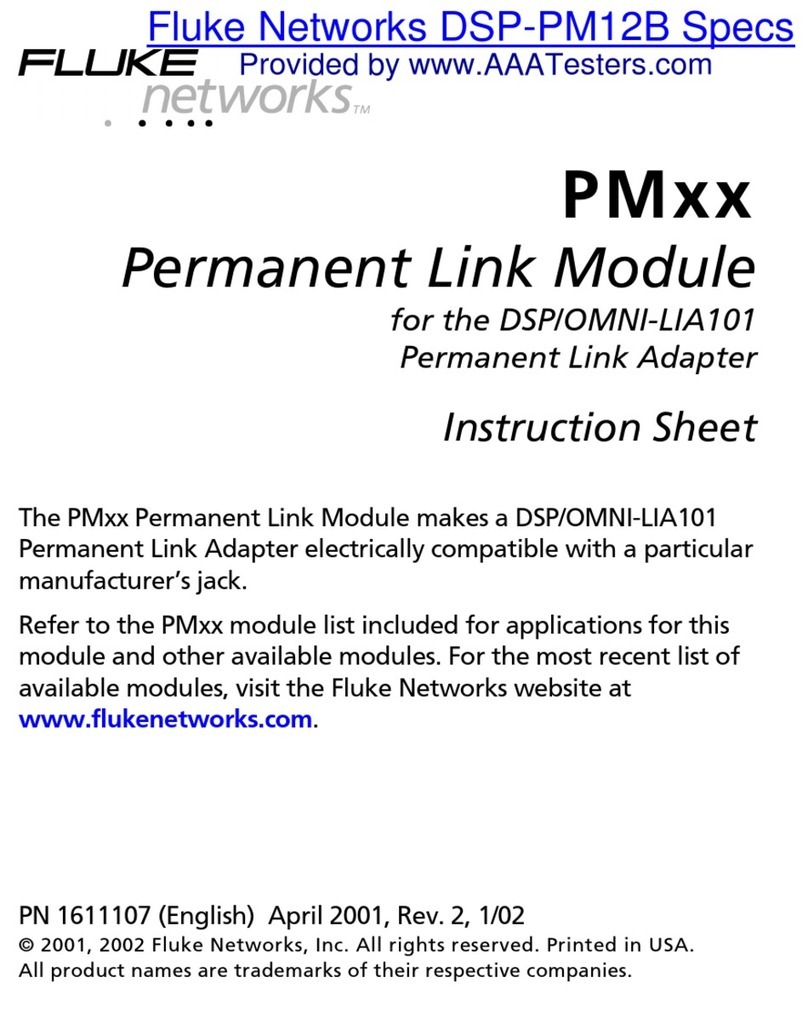 Fluke DSP-PM12B User manual