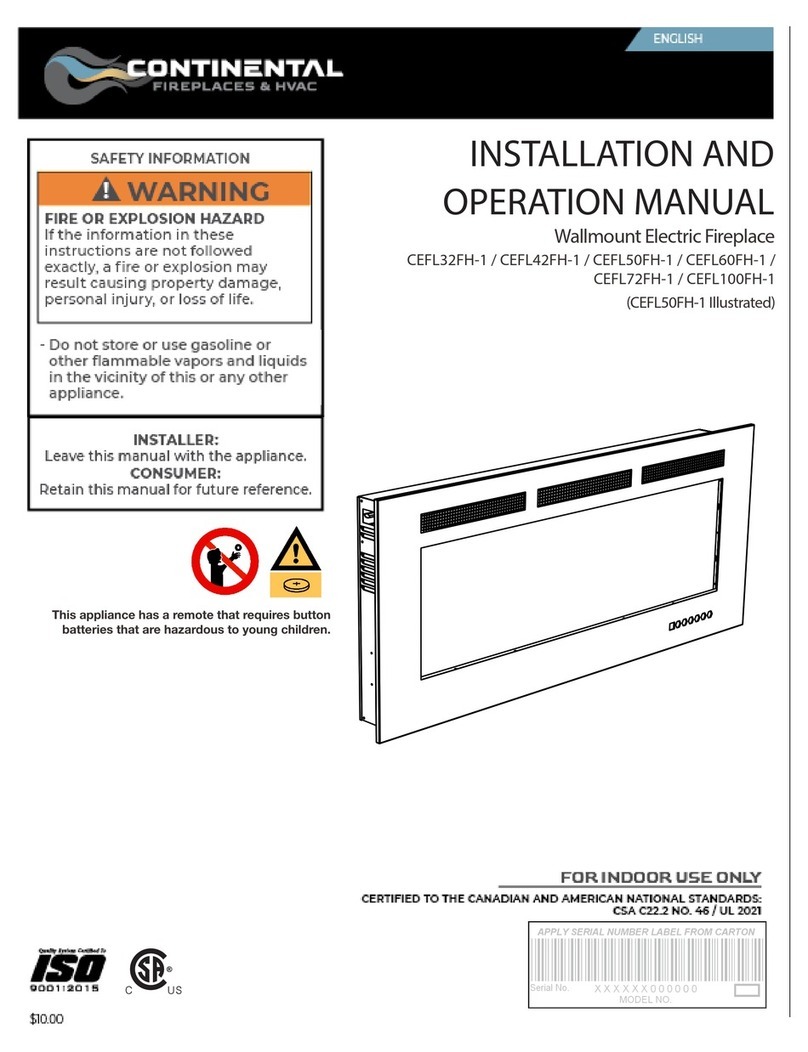Continental Fireplaces CEFL32FH-1 User manual