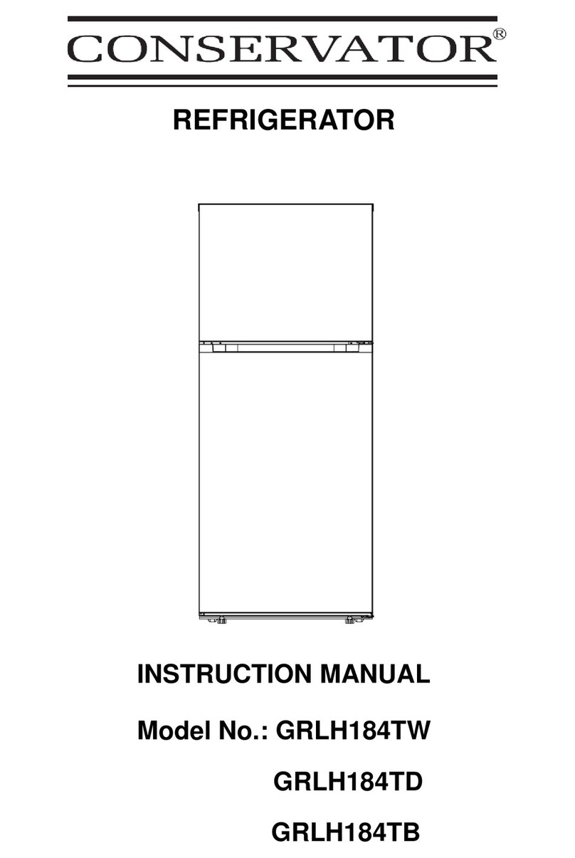 Conservator GRLH184TW instruction manual