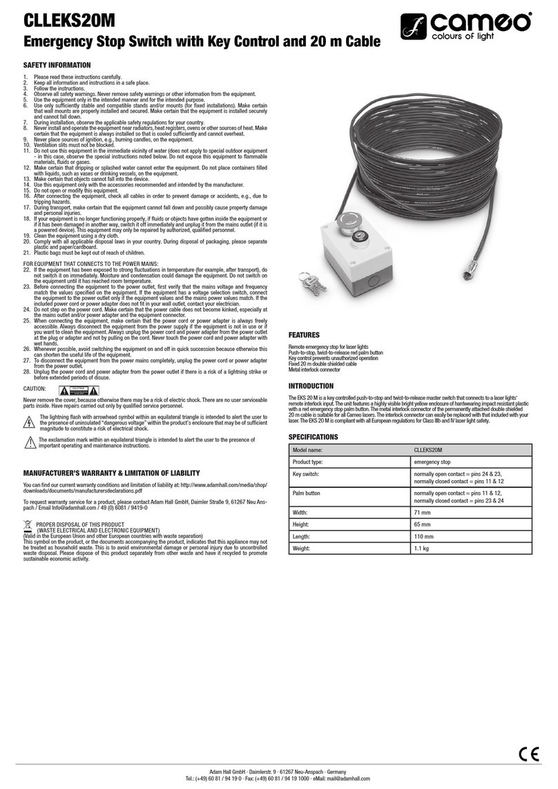 Cameo CLLEKS20M manual