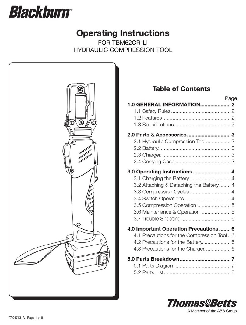 ABB Thomas & Betts Blackburn TBM62CR-LI User manual