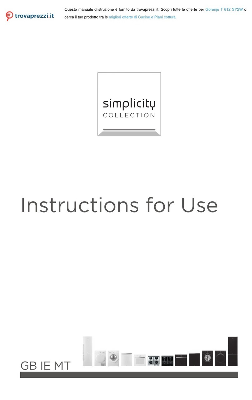 Gorenje T 612 SY2W Instructions for use