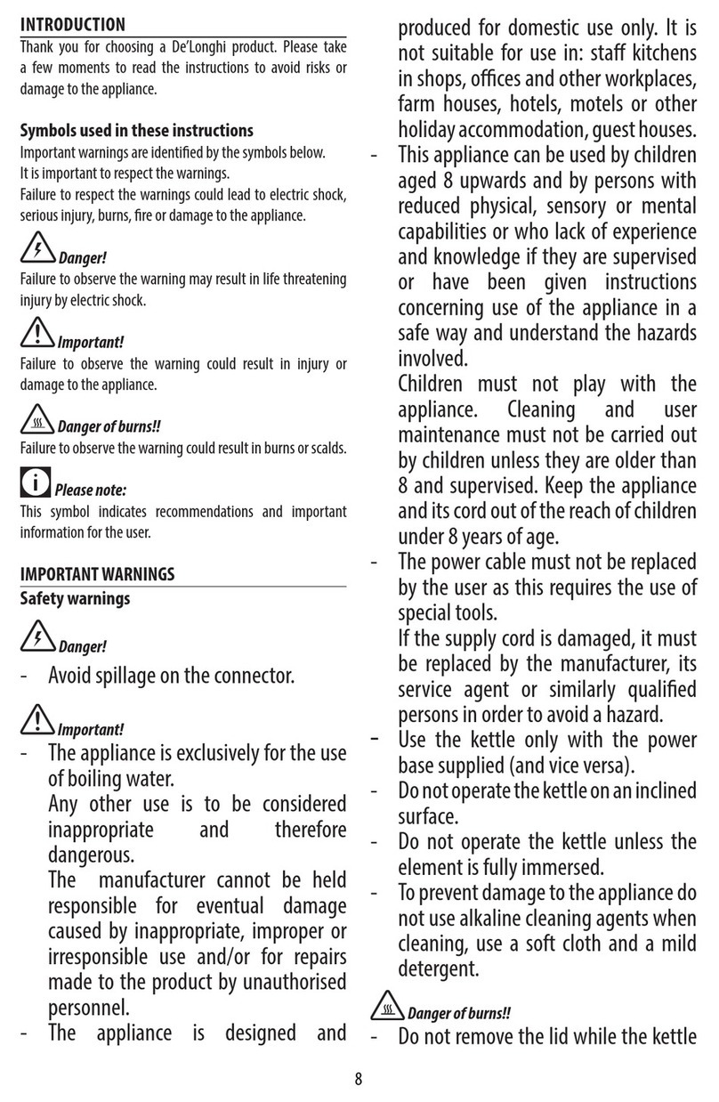 DèLonghi KBI2000.W manual