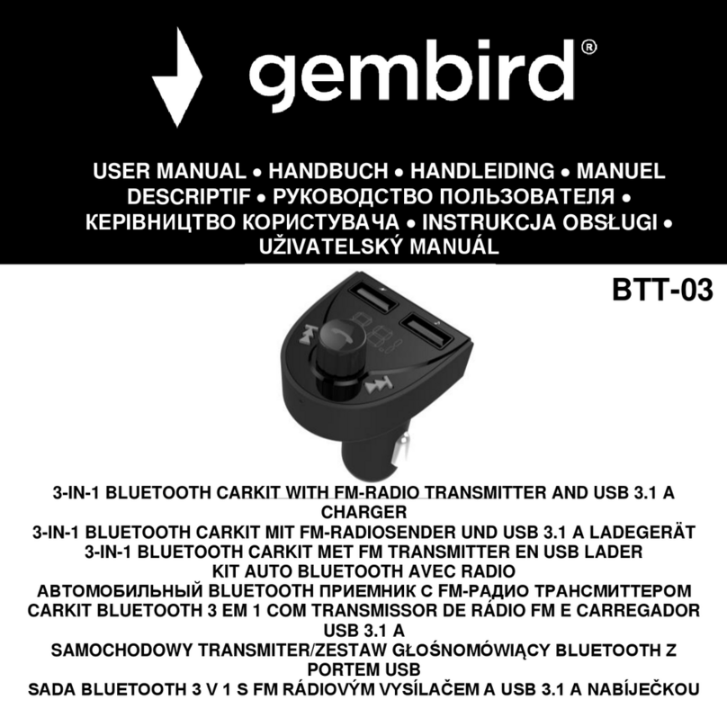 Gembird BTT-03 user manual