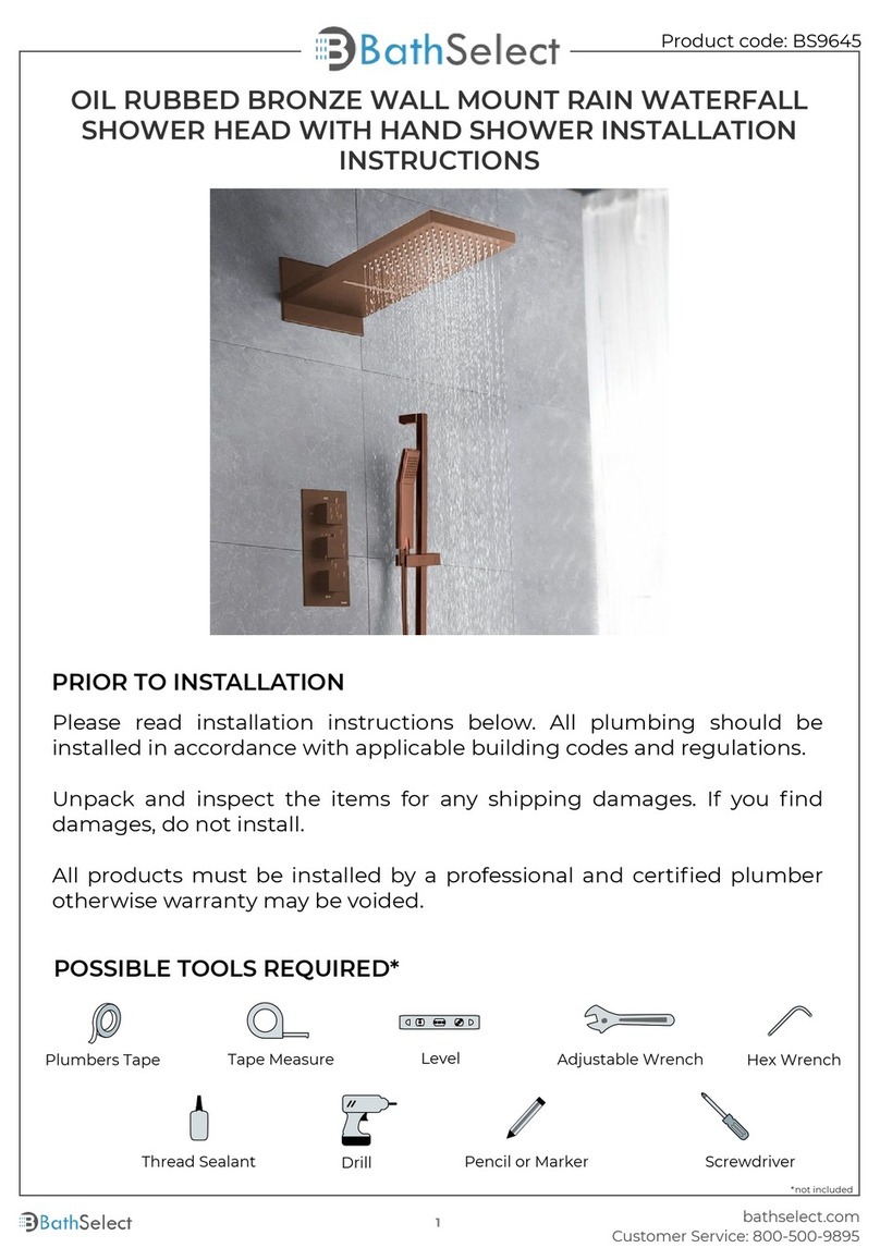 BATHSELECT BS9645 User manual BATHSELECT BS9645 User manual