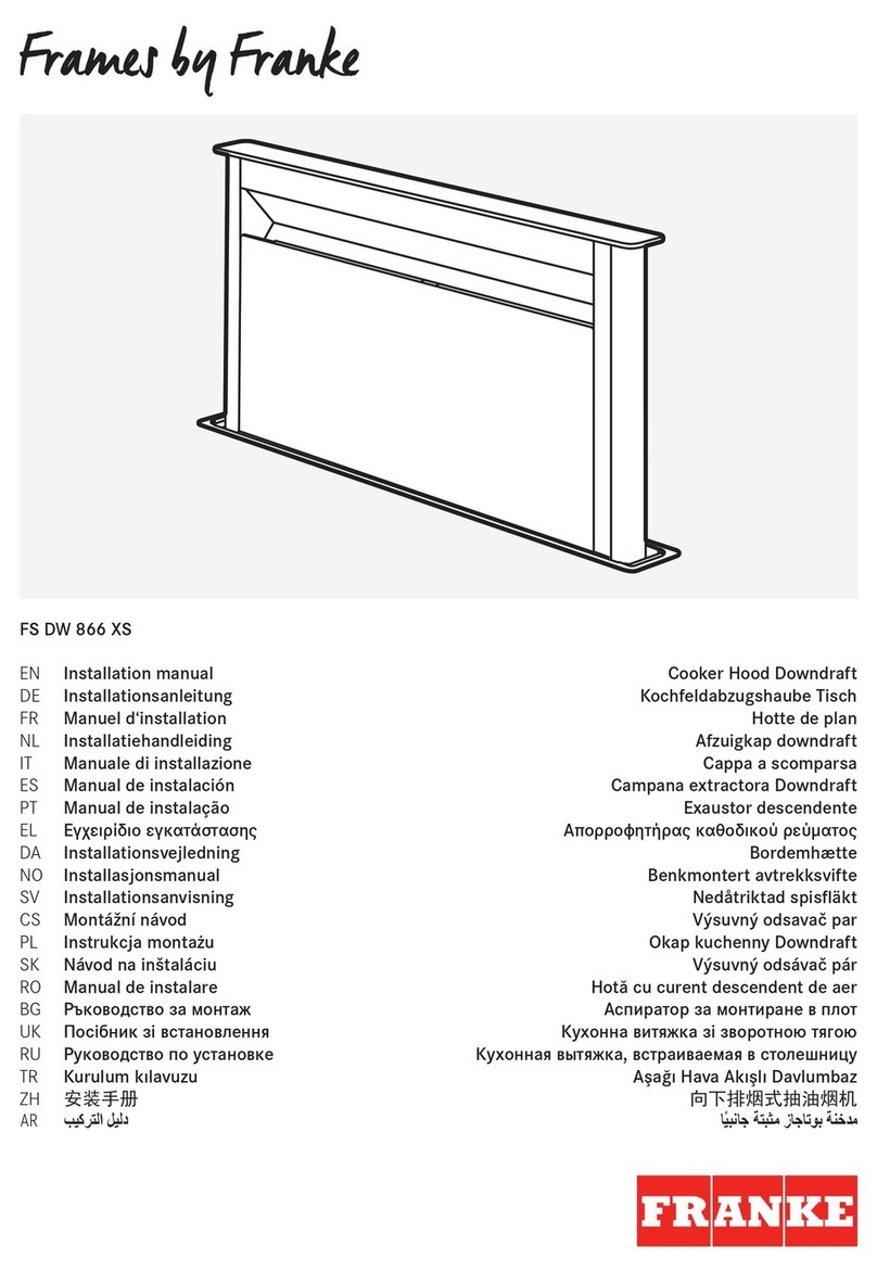 Franke Frames by Franke FS DW 866 XS installation manual