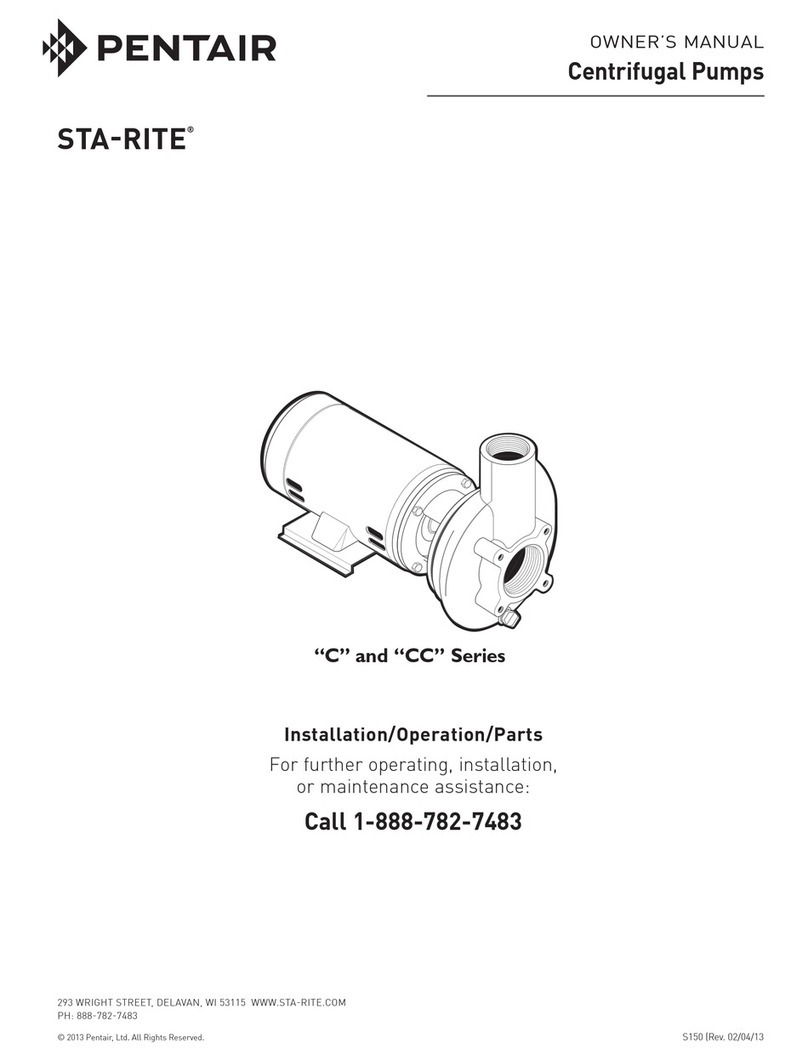 Pentair STA-RITE C Series User manual