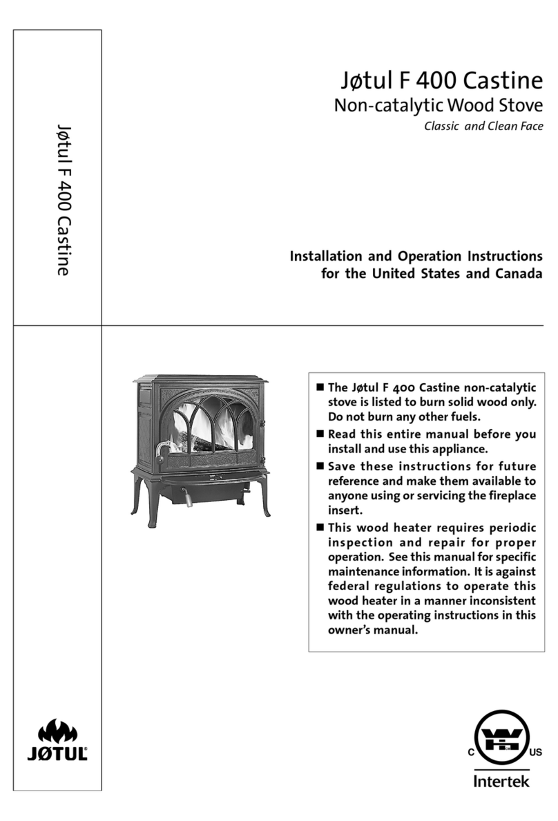 Jøtul F400 Castine Installation and operation instruction