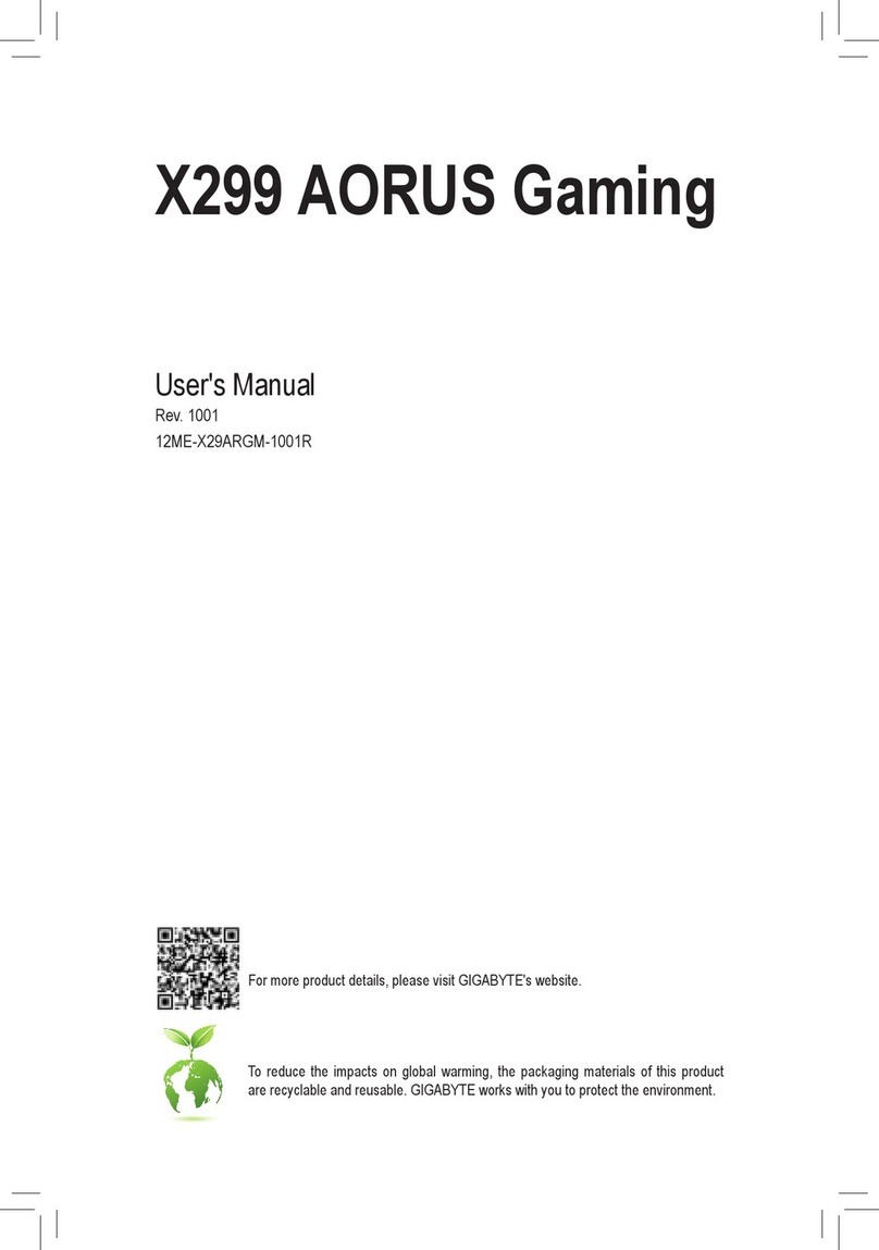 Gigabyte X299 AORUS Ultra Gaming User manual