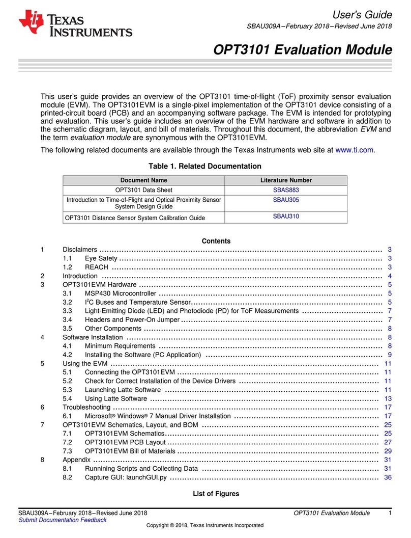 Texas Instruments OPT3101 User manual