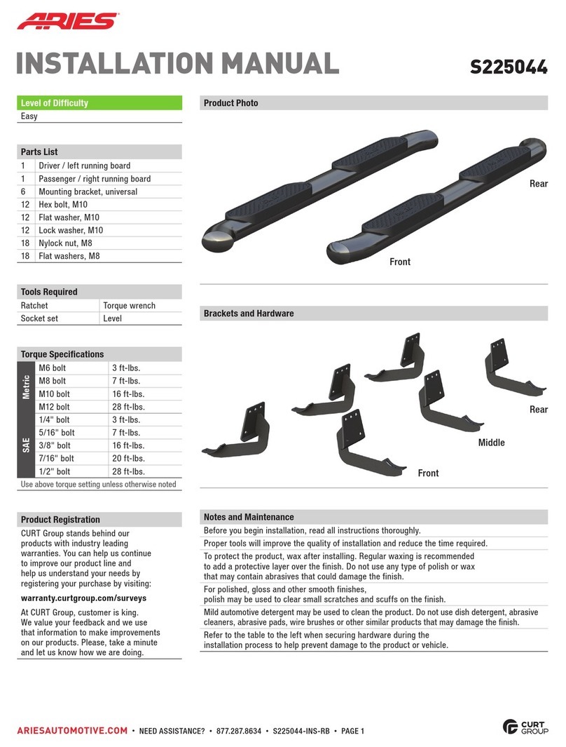 Aries S225044 installation manual