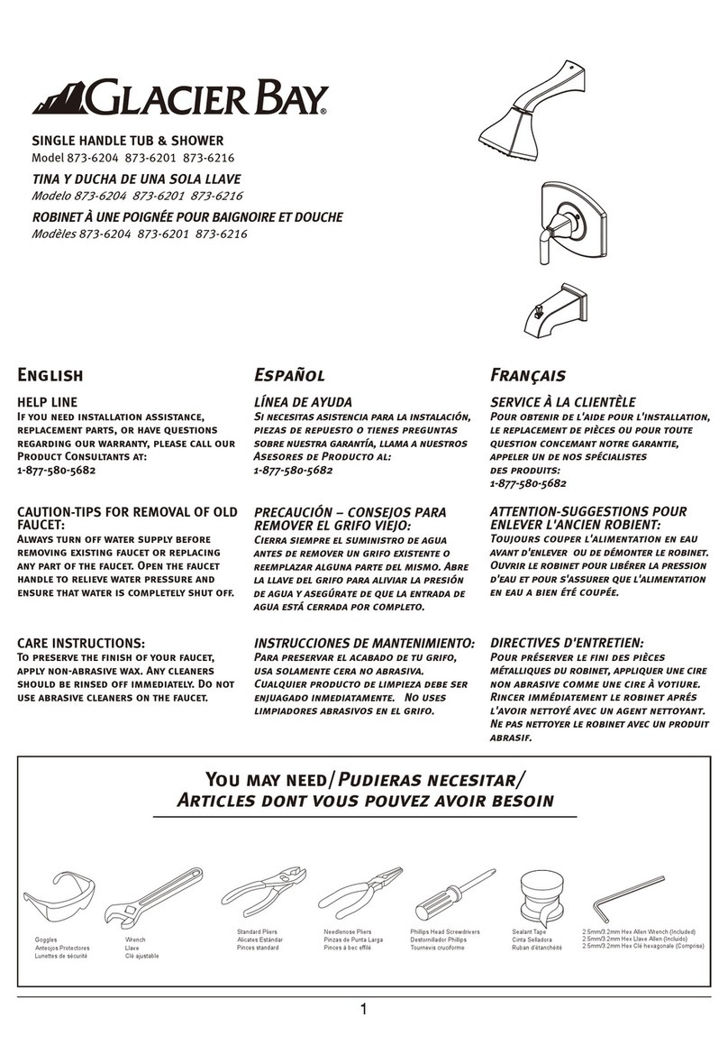 Glacier bay 873-6204 quick start guide Glacier bay 873-6204 quick start guide