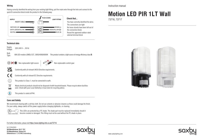Saxby Lighting 73716 User manual