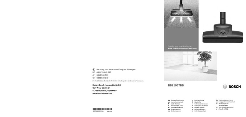 Bosch BBZ102TBB User manual